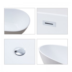 Small size freestanding acrylic bathtub for hotel project