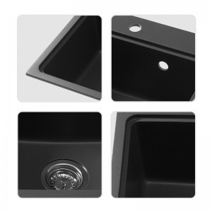 Composite Kitchen Bassin Bowl Sink Quartz 580