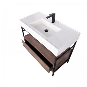 Floor Stand Bathroom Cabinet With Resin Basin