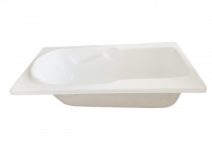 60″ Three Wall Alcove Jetted Whirlpool Bath Tub with Right Side Drain
