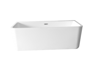 Customized Size Soaking Rectangle Bathtub Acrylic White Bath Tub