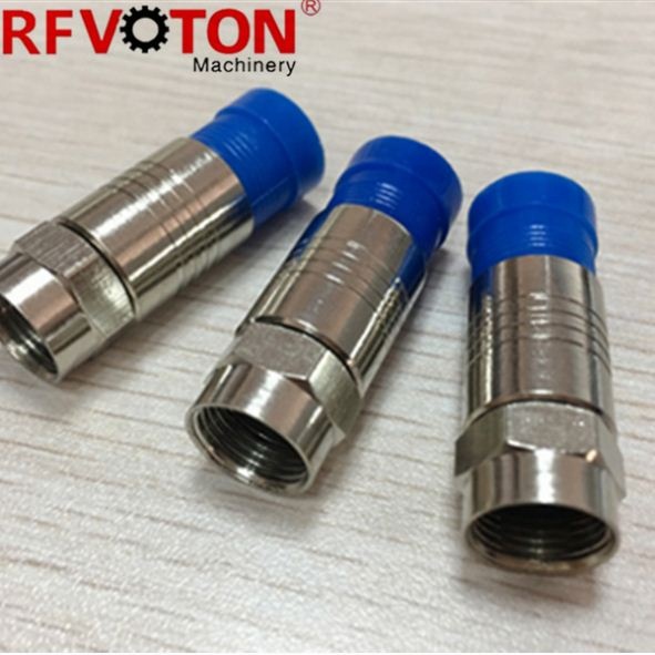 75ohm RG6 F Type Tool Free Screw on Connector