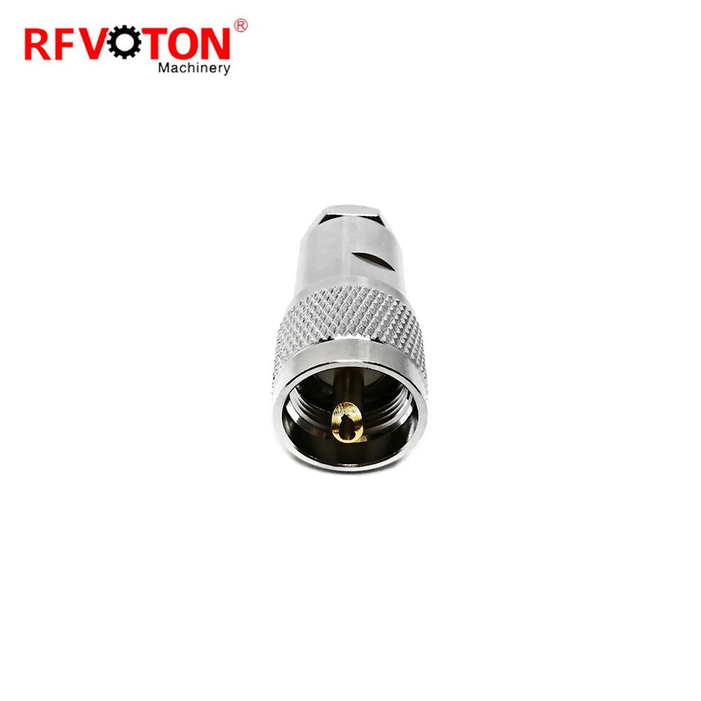 Connector brass PL259 UHF Male clamp for RG214 cable