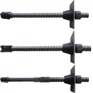 full threaded steel self drilling rock bolt / hollow anchor bar / anchor rods