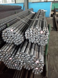 China Wholesale Blast Furnace Drill Rod Factory –  Threaded Drill rods with threaded the whole steel drill bits  – LYNE