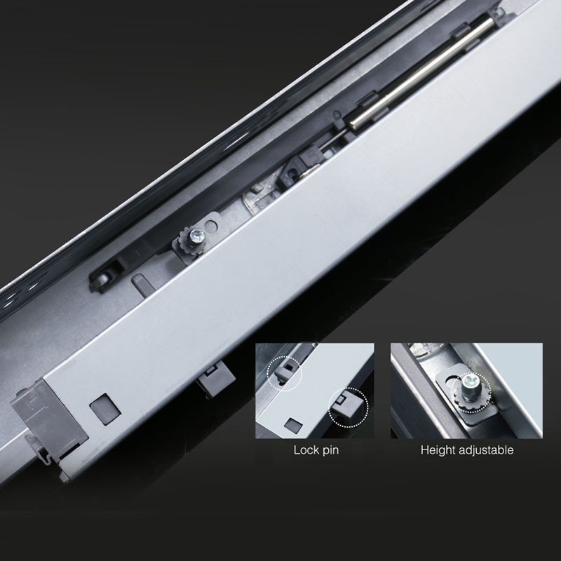 OEM Small Drawer Slide Factory –  N3F1Z Face frame soft-closing full extension undermount slide – SACA detail pictures