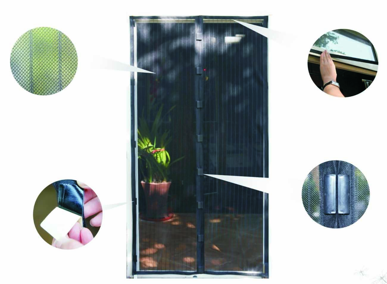 magic protection curtain snap fly screen