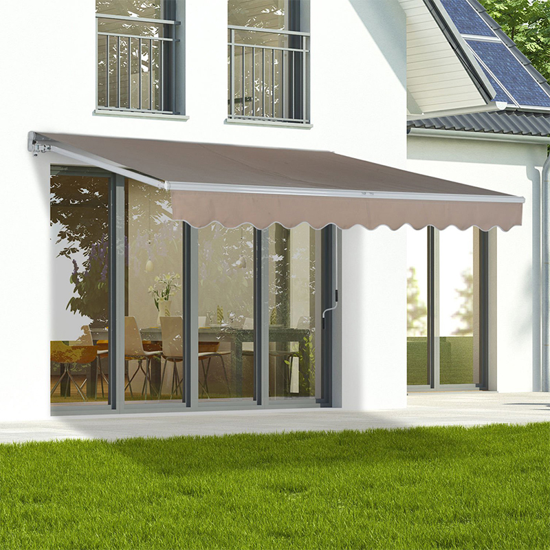 manual retractable overhang awning