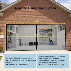 OEM Factory for Porch Screen Rolls - Magnetic door curtain      polyester screen for garage – Charlotte