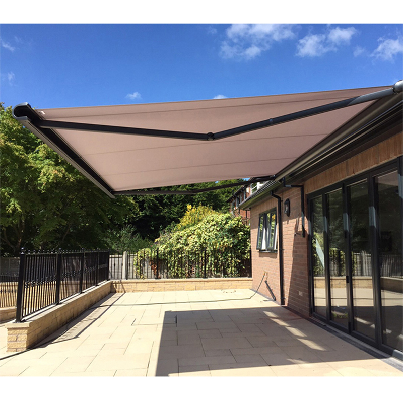 collapsible manual retractable awning