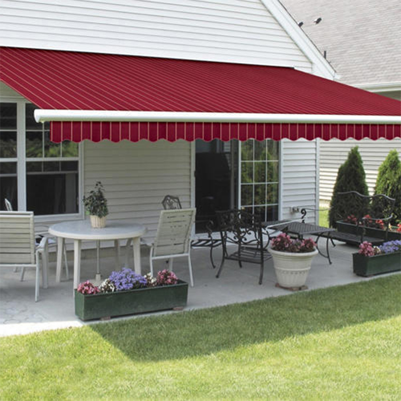 outside manual retractable awning for door