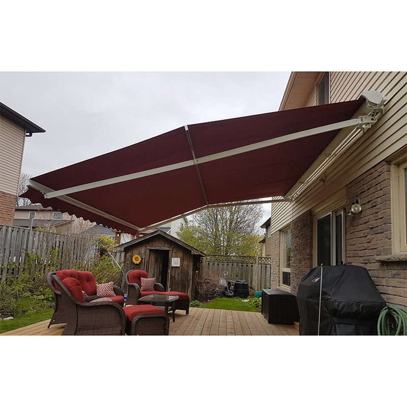 manual french door awning