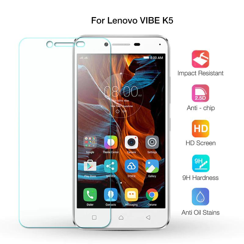 2.5D tempered glass, for Lenovo A1000 A2010 S5 K5 P1 P2 K900 screen protector