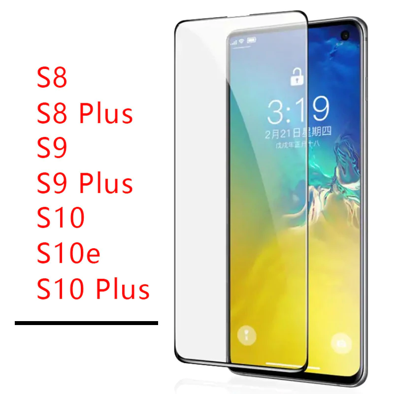 Tempered Glass For Samsung s10 plus s9 s8 s10e Protective Glas Screen Protector