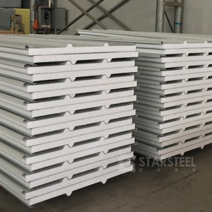 Composite board EPS sandwich metal Promotion exterior color steel fireproof decorative wall panel