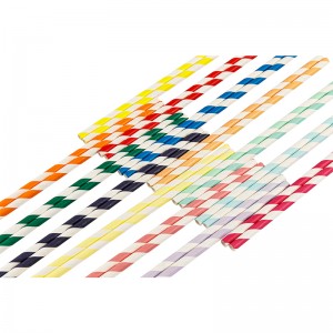 Manufacturers directly provide fully degradable beverage paper straw, disposable environmental protection Stripe straight straw, which can be wholesale customized