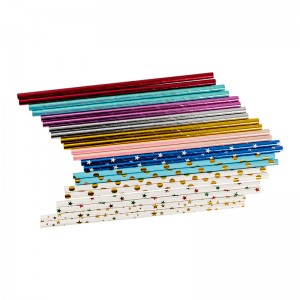 The degradable bronzing beverage paper straw directly supplied by the manufacturer can be wholesale at one time