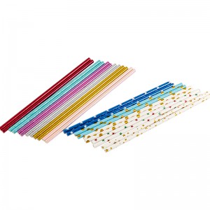 The degradable bronzing beverage paper straw directly supplied by the manufacturer can be wholesale at one time