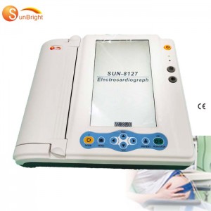 Cheap Price ECG SUN-8127 12 Channel Portable color Touch Screen anti-defibrillation protection