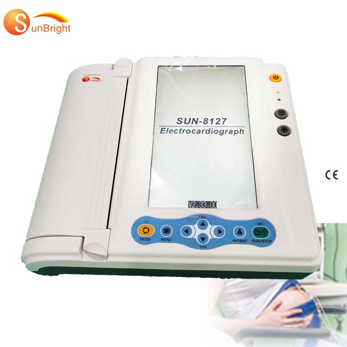 Portable ECG Machine Touch Electrocardiograph Single Channel USB Printer  EKG，CE