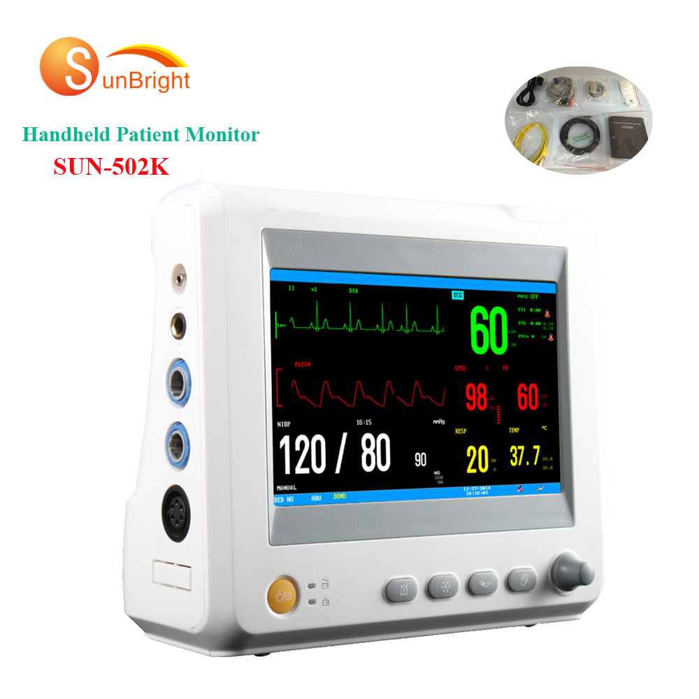 SUN-502K small size 7 inches LED vital signs portable cardiac hospital use monitor Featured Image
