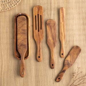 Suncha Teak Wood Utensils 5 Pieces