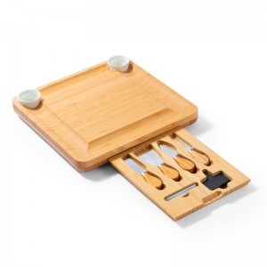 Suncha Bamboo Cheese Board and Knife Set