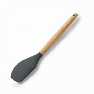 Suncha Non-stick silicone spatulas with wood handle