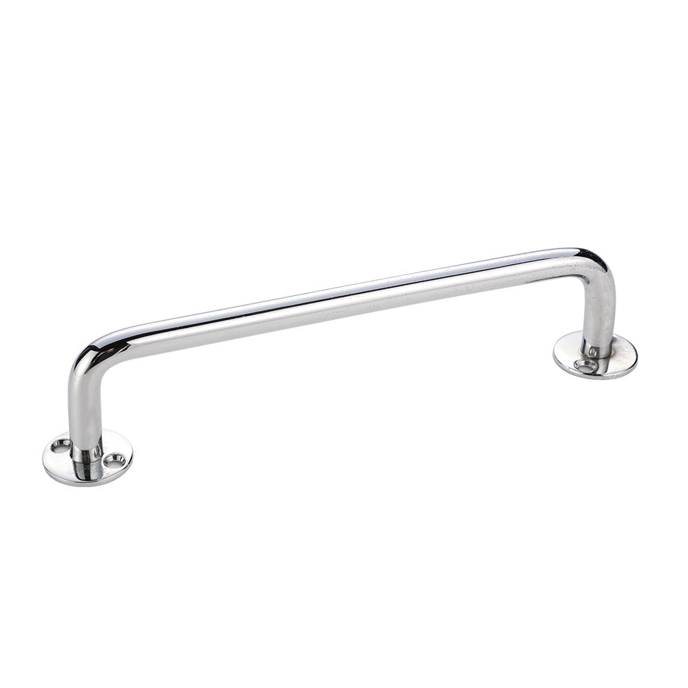 Custom grab bars in bath and shower aids with polished chrome brass