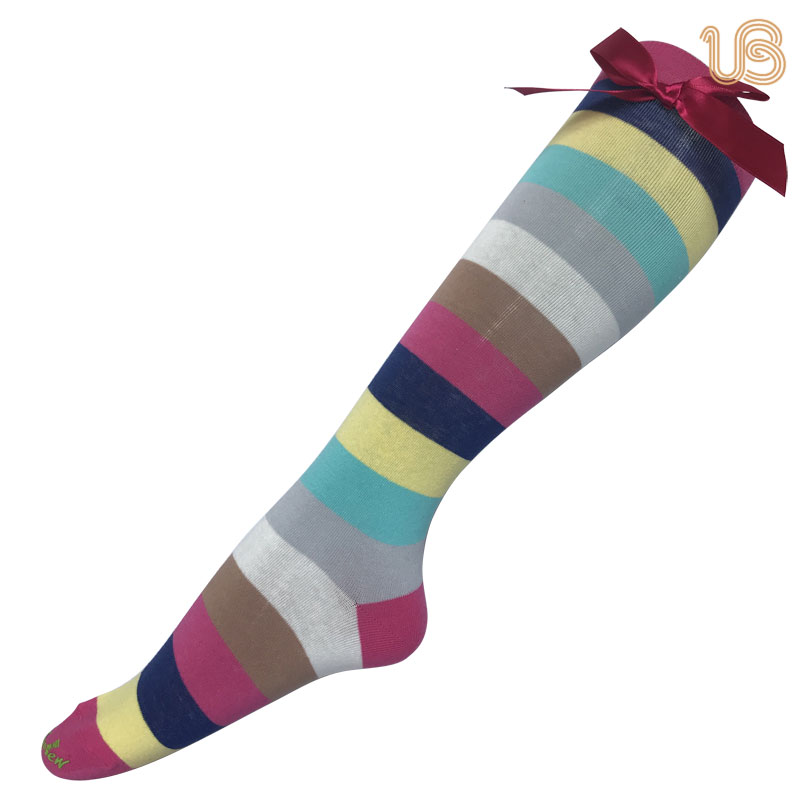 Women Colorful design Long sock With Knee High Socks Wholesale In China Featured Image