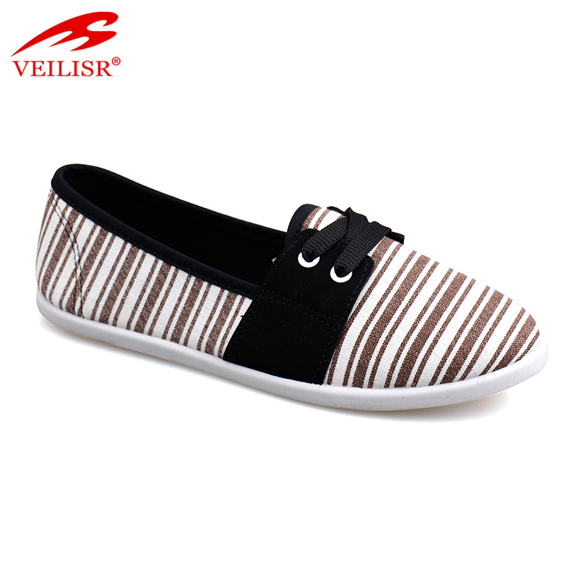 New outdoor ladies slip on flat casual women canvas shoes