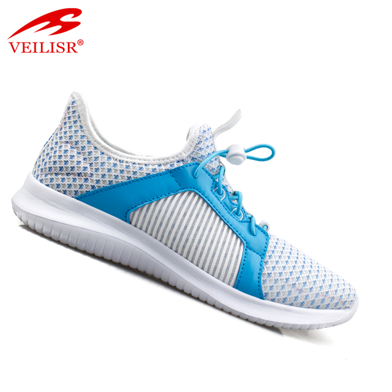 new knitted fabric breathable women sport shoes