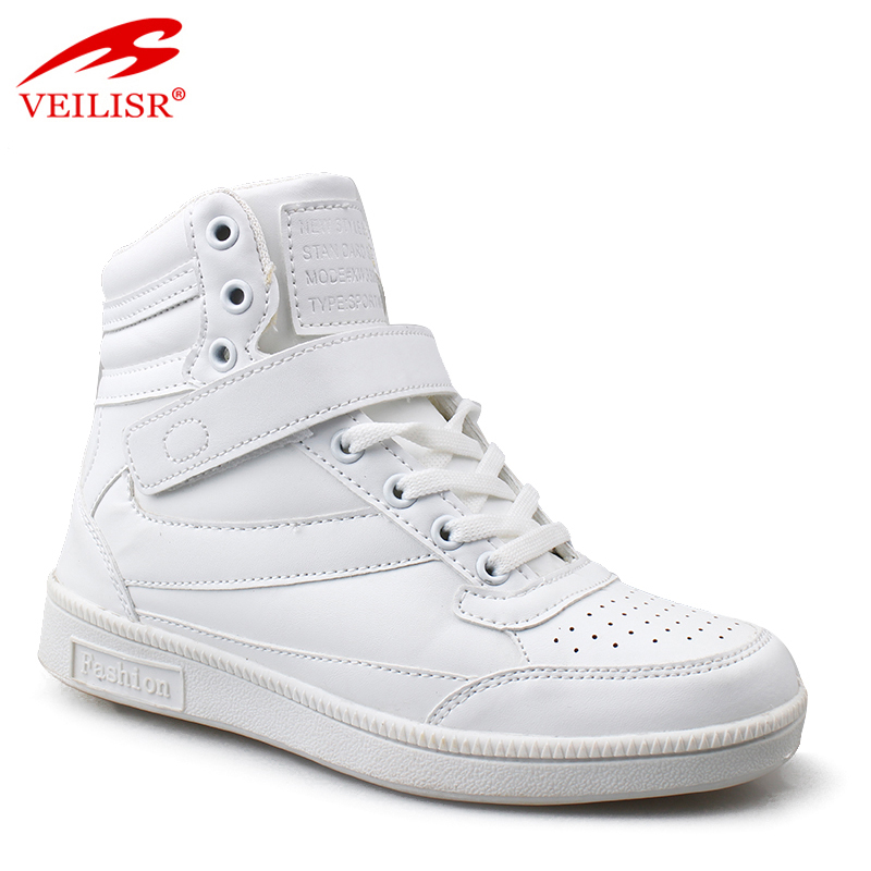 Wholesale PU upper high top fashion casual sneakers shoes men boots