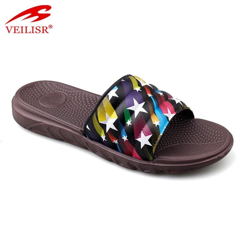 Outdoor summer beach PVC upper EVA sole slippers men slide sandals