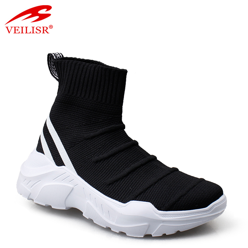 New knit fabric fashion ladies sport casual shoes women sock sneakers