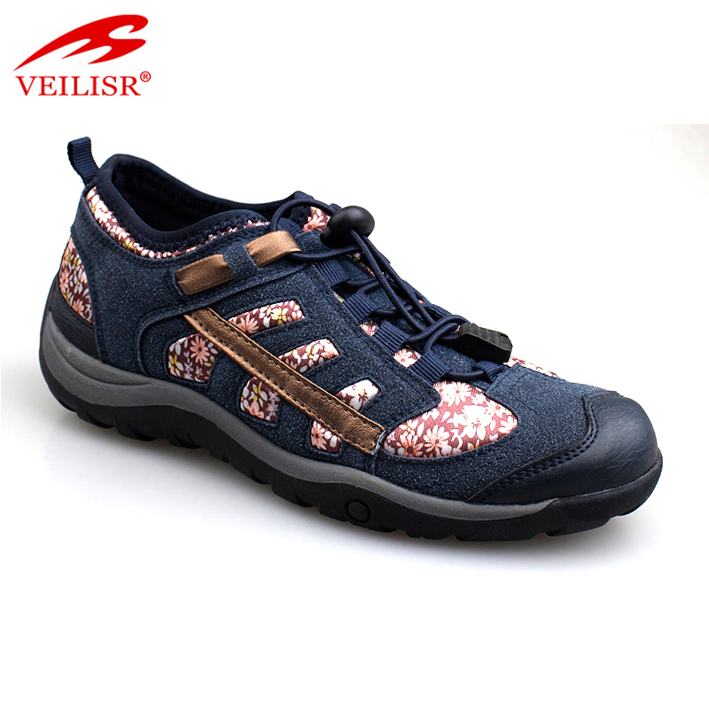 Most popular fashion suede fabric sneakers women sport hiking shoes