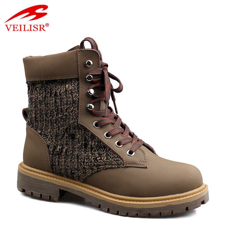 Outdoor PU fabric high top ladies mid top casual shoes women winter snow boots