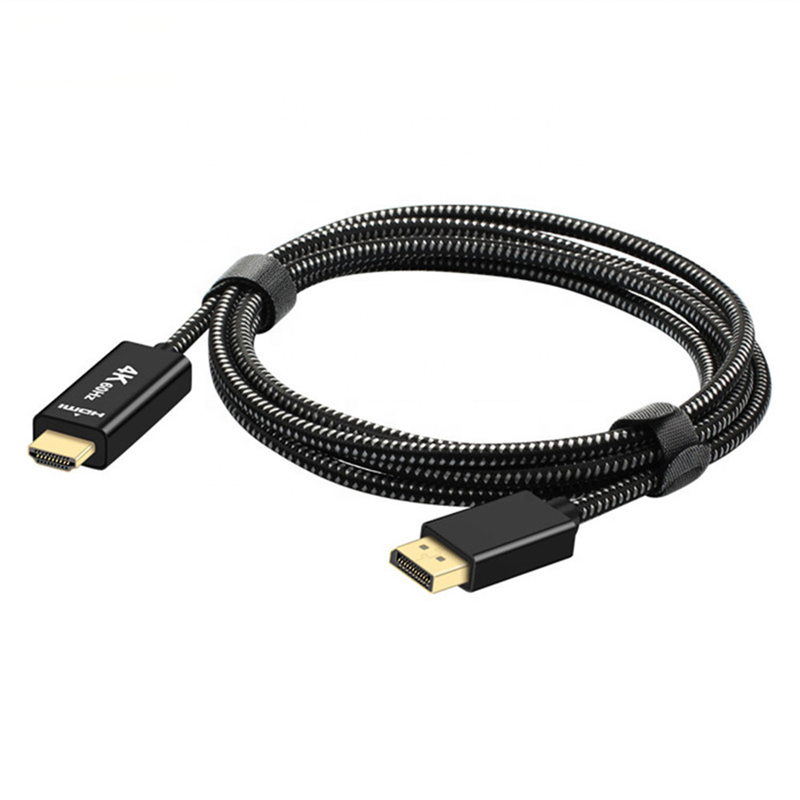 VN-HDP01 Vnew Customized Length Displayport to HDMI CABLE 4K 60Hz DP to HDMI Gold-Plated Cord 6 Feet Cable for Mobile Phone
