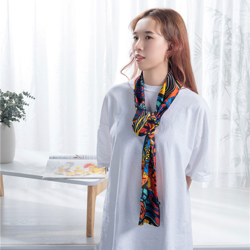 Thin soft polyester scarf 