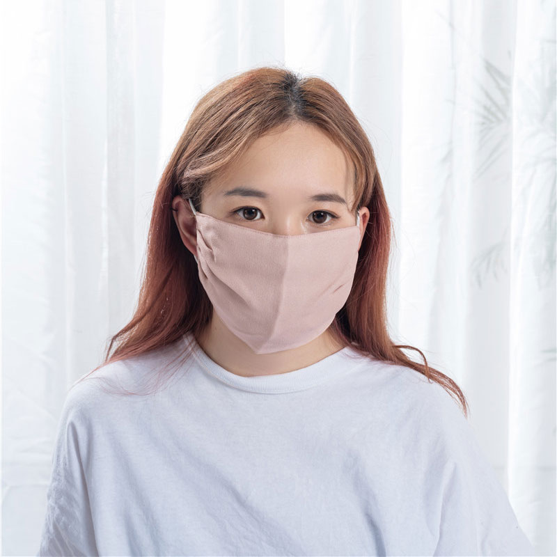 Wholesale Price Cotton Eye Mask - Beige Color Silk Face Mask  – Wonderful Textile