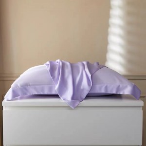 Luxury softness 100 polyester satin Pillowcases grey color