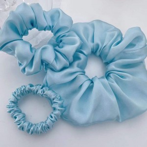Chinese Professional Black Scrunchies - Silk Scrunchies Designer Popular Color 100% Pure Silk For Hair Care  – Wonderful Textile