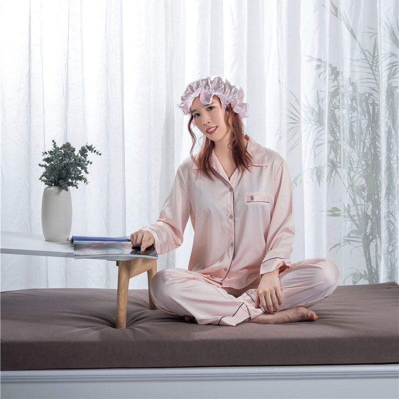 Best quality Hair Silk Bonnet - Silk hair cap pink color  – Wonderful Textile