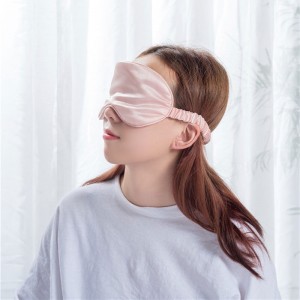 Custom color pink color soft luxury satin  eye mask