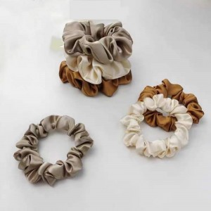 Chinese Professional Black Scrunchies - wholesale 25mm 22 mm 19mm 16mm silk scrunchies  scrunchies design silk hair tie 100% pure mulberry silk  – Wonderful Textile