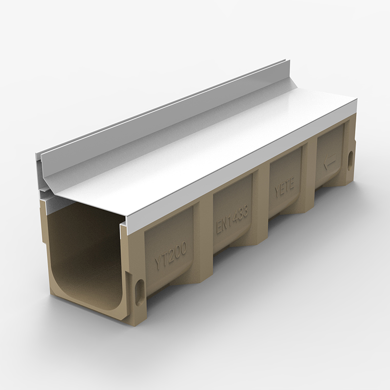 New Design Polymer Concrete Drainage Channel with Stainless Steel Slot Cover