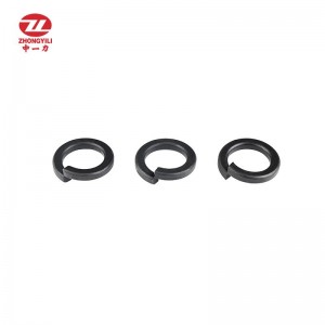 China wholesale Plain washer Manufacturer –  Black DIN127 spring washer – Zhongli bolts
