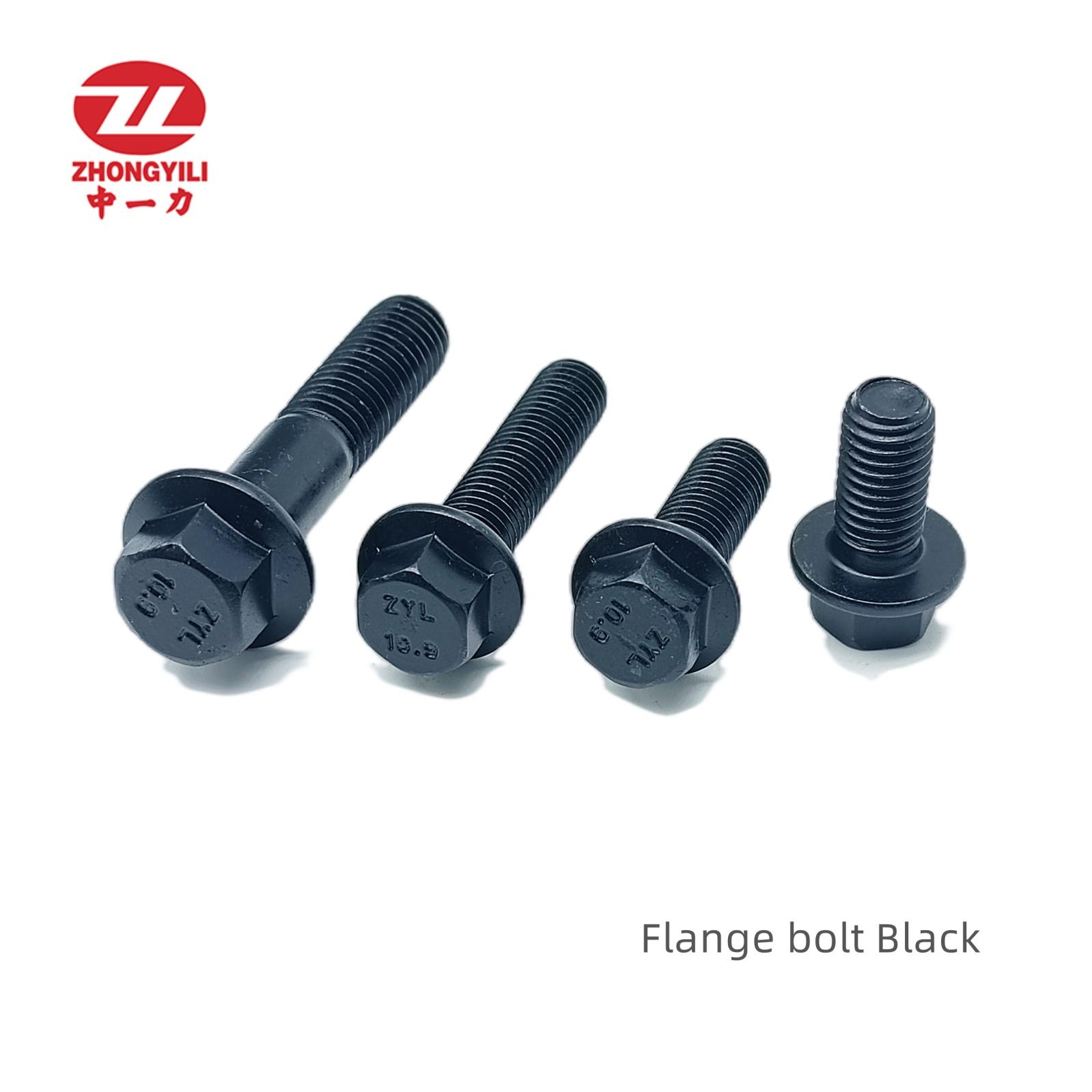 High tensile hex flange bolt DIN6921 gr10.9 Black Featured Image