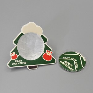 Christmas Fedora Saucer Plastic Free Compostable Drip Coffee Filter Bag