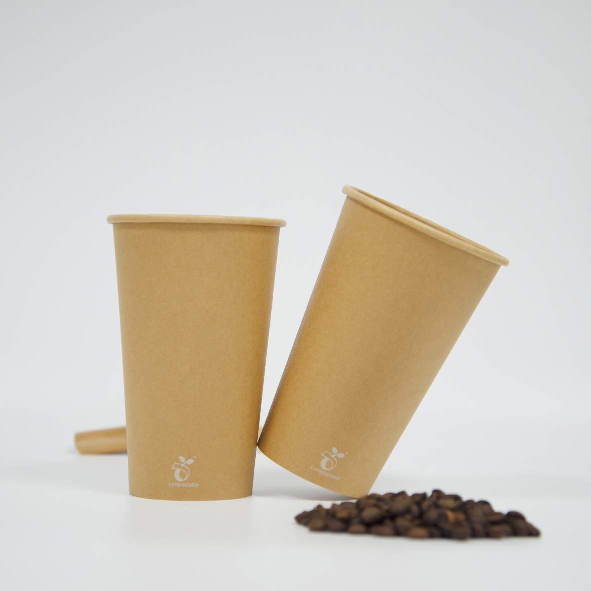 Kaffeetassen aus biologisch abbaubarem PLA-Kraftpapier